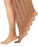 Nur Die 5er Pack Söckchen Seidenfein 15 DEN transparente Nylon Feinsöckchen seidig glänzend...