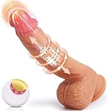 Klassische Dildos mit APP für Frauen Leise Schnelle Schub 8 Teleskop und Vibration, 22cm Vibrator...