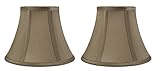 Urbanest Softback Bell Lampenschirm, Kunstseide, 23 cm, Spider-Fitter, Golden Taupe, 2er-Set