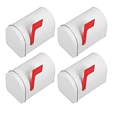 HOLIDYOYO Kleiner Metall Briefkasten 4 Stück Kompakte Wandbriefkästen aus Weißblech Wetterfeste...