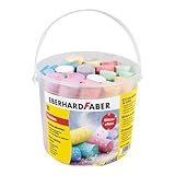 EBERHARD FABER 526520 - Straßenkreide Glitzer 20er Eimer, 6 leuchtenden Farben Straßenmalkreide...
