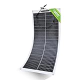 ECO-WORTHY 100W 12V Solarpanel Flexibel Monokristallines Solarpanel, Solarmodul mit Ladekabel für...