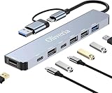 USB C Hub 3.0, 7 in 2 Multiport Adapter Mit 3.0, 2.0 Ports, Verteiler, Typ C Hub für MacBook...