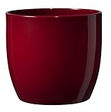 Soendgen Keramik Blumenübertopf, Basel Full Color, bordeaux, 14 x 14 x 13 cm, 0069/0014/1582