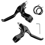 RUJOI Bike Bremshebel Set,1 Pair Aluminium Alloy Fahrradbremse Handle mit 2-Set Bike Bremskabel und...