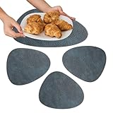 Duroecsain Platzteller für den Esstisch | Platzteller aus Leder, 4 Stück, doppelseitig, moderne...