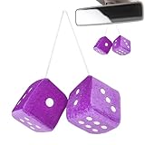 Auto-Würfel – 7 X 7 Cm Großes Weiches Plüsch-Spiegel-Hängepaar, Klassische Retro-Deko-Würfel...