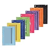 8 Stück Federmäppchen mit Reißverschluss mit buntem Stoffetui für robusten Ordner und mit...