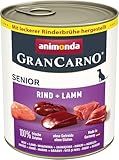 animonda GranCarno Senior Rind + Lamm (6 x 800 g), Hunde Nassfutter für ältere Hunde ab 7 Jahren,...