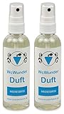 WcWunder WC Pure Toilettenduft, Toilettenparfüm, Geruchsblocker PET-Flasche (Meeresbrise, 2 x...