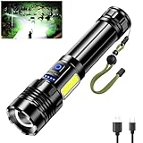 Glarylight Taschenlampe LED Aufladbar,100000 Lumens Extrem Hell Starke Taschenlampen USB Mit COB...