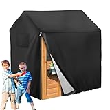 Hausdecke aus Holz, wasserdichte Abdeckung für Playhouse - schwarze Schutzhülle für Playhouse |...