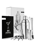Camium® Cocktail Set [Inkl. Rezeptbuch] Cocktail Shaker Set [XXL Shaker 750ml]