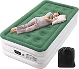 TWZ Luftbett 1 Person Luftmatratze Selbstaufblasend Gästebett mit Eingebauter Elektrischer Pumpe,...