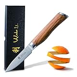 Wakoli Oliven Damastmesser - sehr hochwertiges Profi Messer mit Olivenholz Griff mit Damast Klinge,...