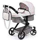 Bayer Design 17031AA Puppenwagen Xeo mit Tasche, höhenverstellbarer Griff, Schwenkschieber,...