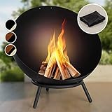Blumfeldt Outdoor Feuerstelle mit 3-Beinbein Standfuß, Kippbare Feuerschalen für den Garten &...