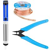 Entlötpumpe, Entlötdocht, Mikro-Scherdrahtschneider, 3-teiliges Lötwerkzeug-Set,...