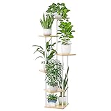 Bamworld Pflanzenständer Blumenständer Indoor 6 Etagen Pflanzenregal Blumentreppe Metall Outdoor...