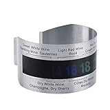 Weinthermometer aus Edelstahl, Weinthermometer, LCD, Bierflasche, Armband mit Rotwein,...