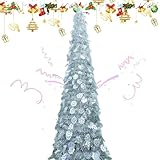 fayarrd Künstliche Weihnachtsbäume – Faltbarer künstlicher Weihnachtsbaum | Schneeornament...