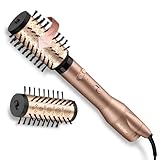 BaByliss Big Hair Dual Rotierende Warmluftbürste – Ionen-Technologie mit Anti-Frizz, 50mm & 40mm...