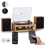 Auna Stereoanlage, Kompaktanlage mit CD-Player, DAB-Radio und Vinyl Plattenspieler, Stereoanlage mit...