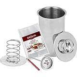 1,5 kg silberner rostfreier Druckschinkenkocher, Fleischthermometer zum Kochen und Taschen für die...