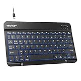 TECKNET Deutsche Bluetooth Tastatur für Tablet/iPad Mini/Pro/Air/10.2/10.9/iPhone/Android/Windows,...