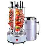 BEM Neo BBQ Tischgrill: Elektrischer Schaschlikgrill, Vertikalgrill aus Edelstahl inkl. 12 Spieße,...