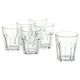 IKEA 6-er Set Gläser Pokal stapelbares Glas für kalte oder heiße Getränke - 270ml - 10 cm hoch -...