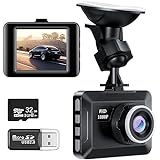 Dashcam Auto, Dash cam Vorne mit 32GB SD-Karte, Autokamera 1080P 6,8 cm (2,31 “Zoll) Auto Kamera...