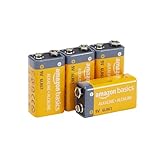 Amazon Basics Alkali-Batterien, 9 V, 9 V/6LR61, 5 Jahre lagerfähig, für Rauch-/CO-Melder,...