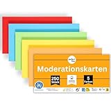 perfect line - 250 Moderationskarten, Intensiv-Farben, Recycling-Karton 20 x 10,5 cm, Premium...
