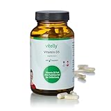 vitelly® Vitamin D Kapseln - 180 hochdosierte Kapseln - wichtig für den Kinderwunsch, in der...
