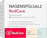 RedCare Nasenspülsalz für Nasendusche (90 Stück) - veganes Nasensalz für Nasendusche für...