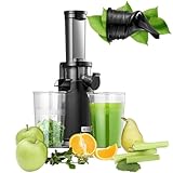 Entsafter AOBOSI-Mini slow juicer mit Rückwärts-Kau-Funktion-saftpresse elektrisch mit Bürste und...