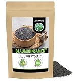 Alpi Nature Mohnsamen 500g, Blaumohn Samen ganz, Mohn Samen ganz zum Backen und Mohnkuchen