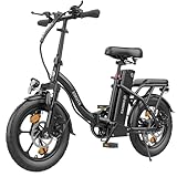 ESKUTE D100 E-Bike Klapprad 16 x 2,5 Zoll, Elektrofahrrad für Herren & Damen, Fatbike mit...