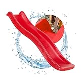 Spielturmking Kinderrutsche Wave 1,75 m Wasserrutsche Spielturm Wellenrutsche Gartenrutsche...