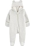 Simple Joys by Carter's Unisex-Baby Fleece-Overall mit Fuß, Grau, 0-3M