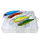 ELBFANG Wobbler Set - 10,5 cm / 16 g - Perfekt für Hecht, Zander und Barsch - Inklusive Kunstöder...