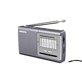 XHDATA D219 UKW/FM/AM Radio Batteriebetrieben Weltempfänger MiniRadio,Radio Retro für Haushalt...