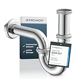 KIRCHHOFF 98801110 Röhrensiphon Siphon, Abfluss, Ablaufgarnitur für Waschbecken und Waschtisch,...