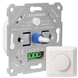 URing Dimmer Schalter LED Dimmer 230V Dimmschalter für Dimmbare LEDs/Halogen 5-200W Dimmer für LED...