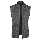 Generisch Herren-Westen, Und Winter Reißverschluss Stehkragen Solide Kragen Warm Outdoor Jacke Mit...