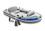 Intex Excursion 4 Set Schlauchboot - 315 x 165 x 43 cm - 3-teilig - Grau / Blau