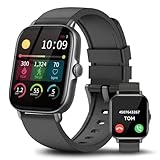 Smartwatch Damen Herren, 1,85-Zoll Smartwatch, Bluetooth-fähige Anrufe, IP68 Wasserdicht Fitnessuhr...