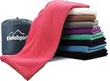 gipfelsport Mikrofaser Fleece Decke mit Schlafsackfunktion I Größe 185 x 150cm, 690 g I Microfaser...