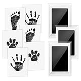 3 Pcs Baby Abdruck Set Baby Handabdruck und Fußabdruck Clean Touch Stempelkissen, Baby Handprint...